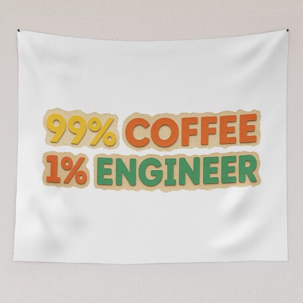 Item preview, 99 Percent Coffee 1 Percent Engineer Funny Job Quote designed and sold by RDproject.