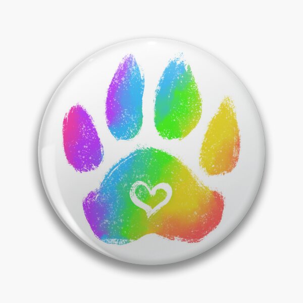 Item preview, Rainbow Paw Print designed and sold by Cap'n Moony Art.