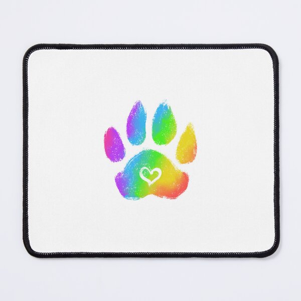 Item preview, Rainbow Paw Print designed and sold by Cap'n Moony Art.