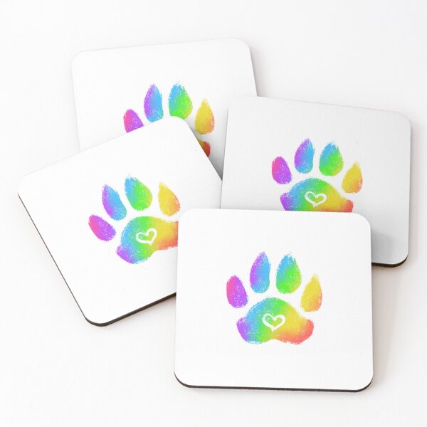 Item preview, Rainbow Paw Print designed and sold by Cap'n Moony Art.