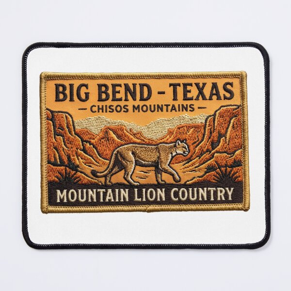 Item preview, Big Bend National Park Texas Chisos Mountains Cougar Patch designed and sold by LittleArij.