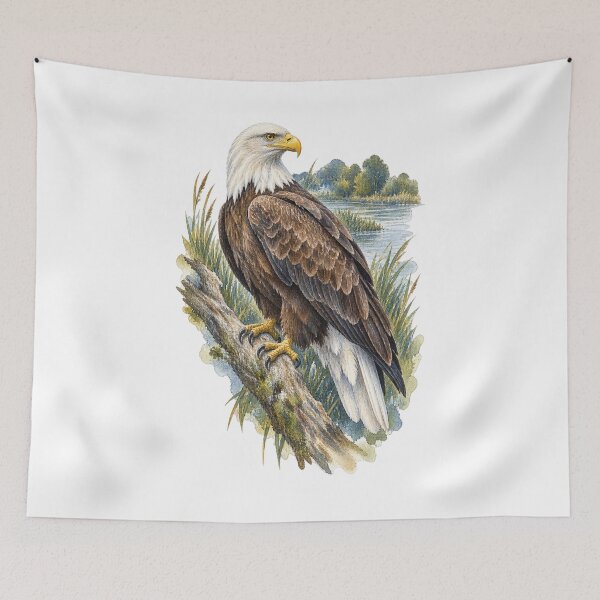Item preview, White Tailed Eagle of the Danube designed and sold by FurusatoGallery.