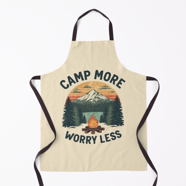 Item preview, Camp More Worry Less Vintage Mountain Camping designed and sold by Pransis_Diginer_26.