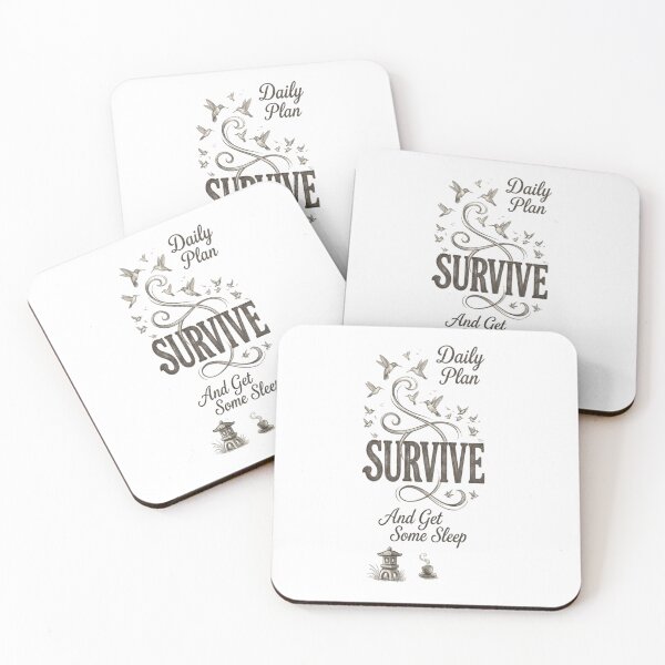 Item preview,  Daily Plan: SURVIVE And Get Some Sleep Graphic Pencil Art Cover designed and sold by Nakrisa.