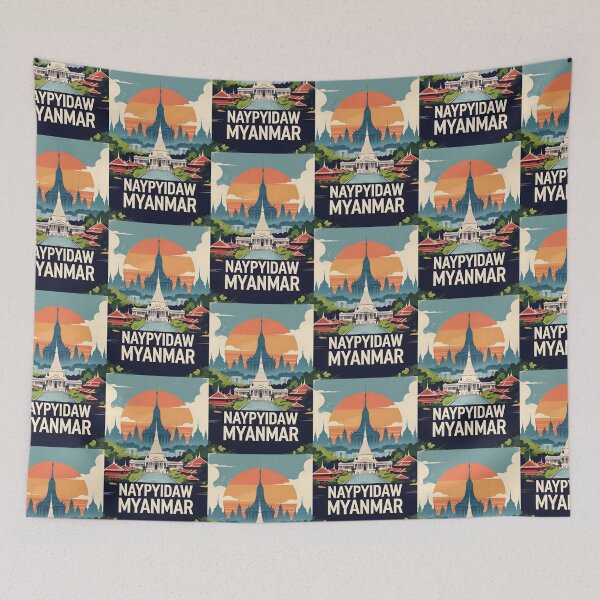 Item preview, Naypyidaw Myanmar Vintage Travel Tourism designed and sold by TravelersGems.