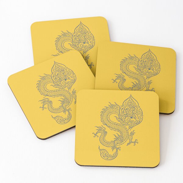 Item preview, Traditional Vietnamese Dragon Ly Dynasty - Elegant Blue Line Art designed and sold by Rising Drake.