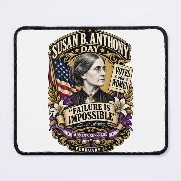 Item preview, Susan B. Anthony Day Failure Is Impossible Vintage Women's Suffrage Retro T-Shirt designed and sold by Cellara91.
