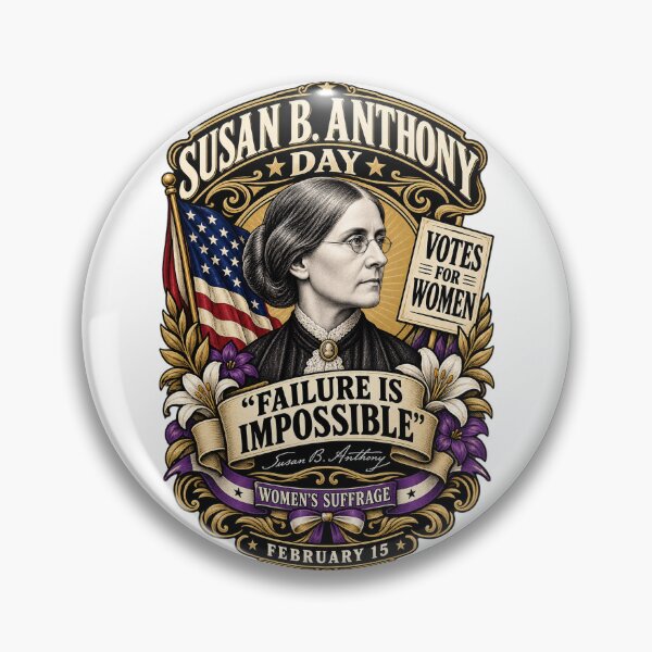 Item preview, Susan B. Anthony Day Failure Is Impossible Vintage Women's Suffrage Retro T-Shirt designed and sold by Cellara91.
