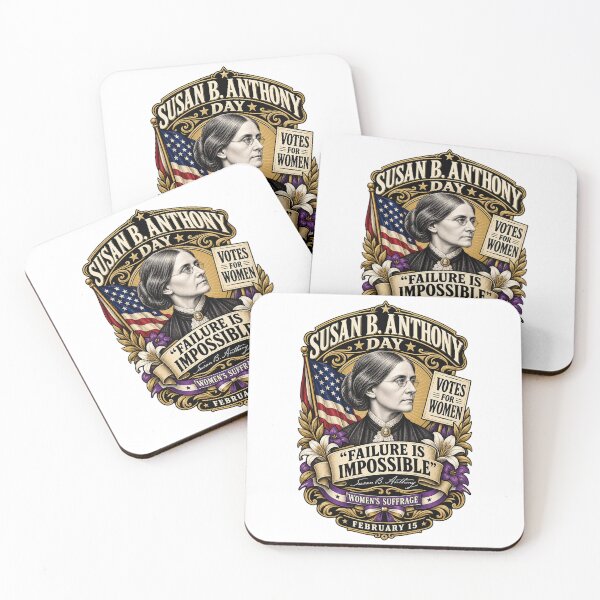 Item preview, Susan B. Anthony Day Failure Is Impossible Vintage Women's Suffrage Retro T-Shirt designed and sold by Cellara91.