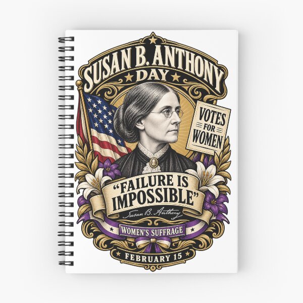 Item preview, Susan B. Anthony Day Failure Is Impossible Vintage Women's Suffrage Retro T-Shirt designed and sold by Cellara91.