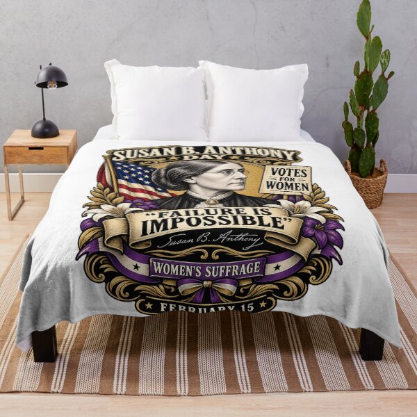 Item preview, Susan B. Anthony Day Failure Is Impossible Vintage Women's Suffrage Retro T-Shirt designed and sold by Cellara91.