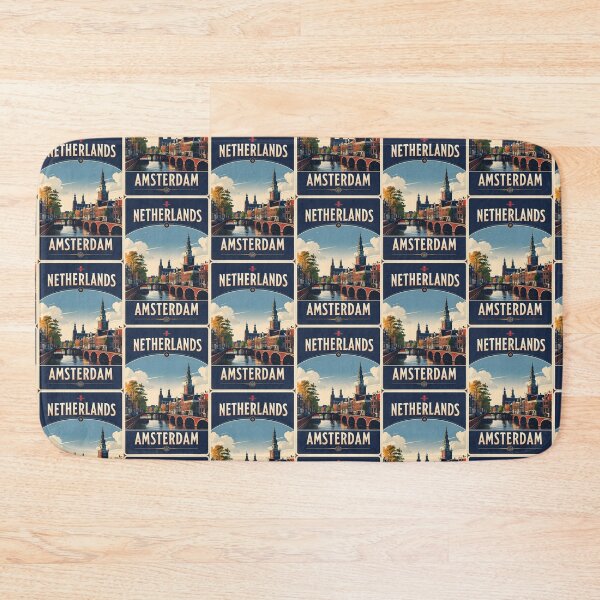 Item preview, Amsterdam Netherlands Vintage Travel Tourism designed and sold by TravelersGems.