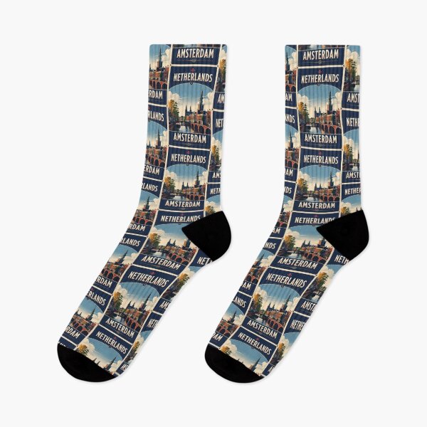 Item preview, Amsterdam Netherlands Vintage Travel Tourism designed and sold by TravelersGems.
