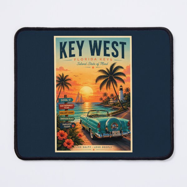 Item preview, Key West Florida Keys Vintage Travel Poster designed and sold by piketo.