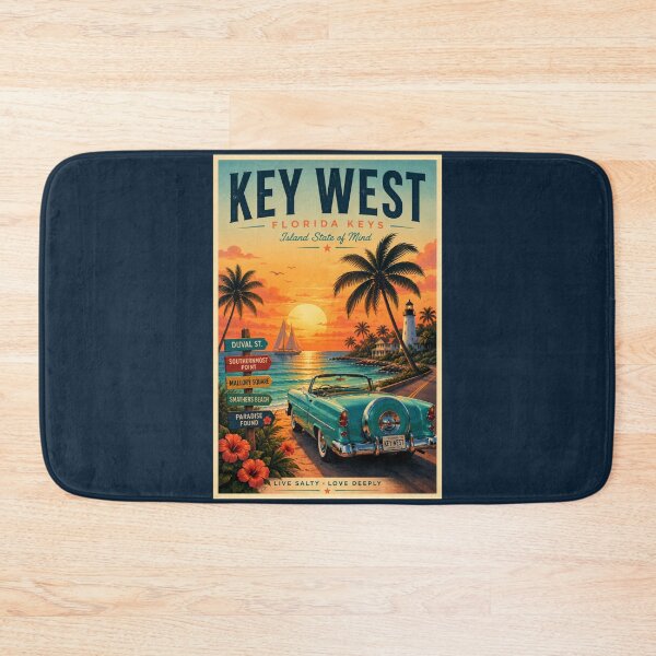 Item preview, Key West Florida Keys Vintage Travel Poster designed and sold by piketo.