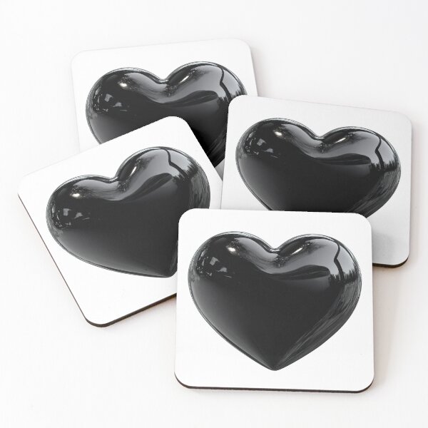 Item preview, Glossy Black Heart Dark Aesthetic designed and sold by jianina-alondra.
