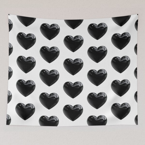 Item preview, Glossy Black Heart Dark Aesthetic designed and sold by jianina-alondra.