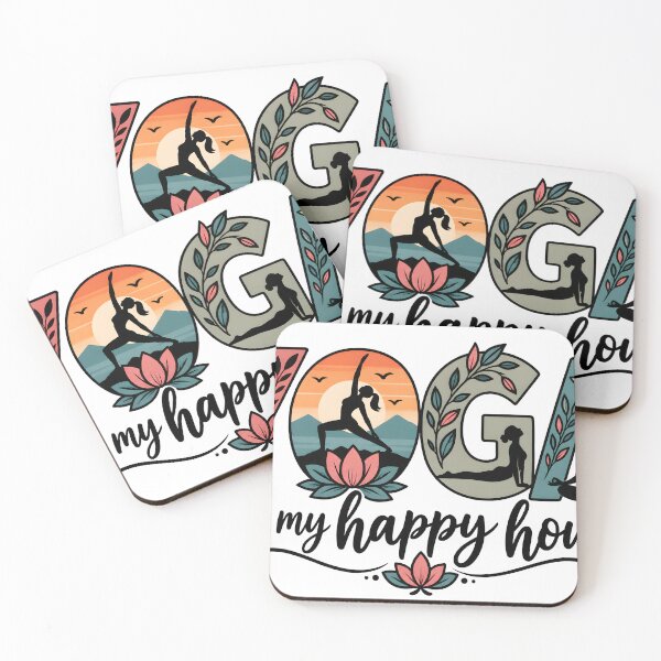Item preview, Yoga Is My Happy Hour designed and sold by Style2Vie.