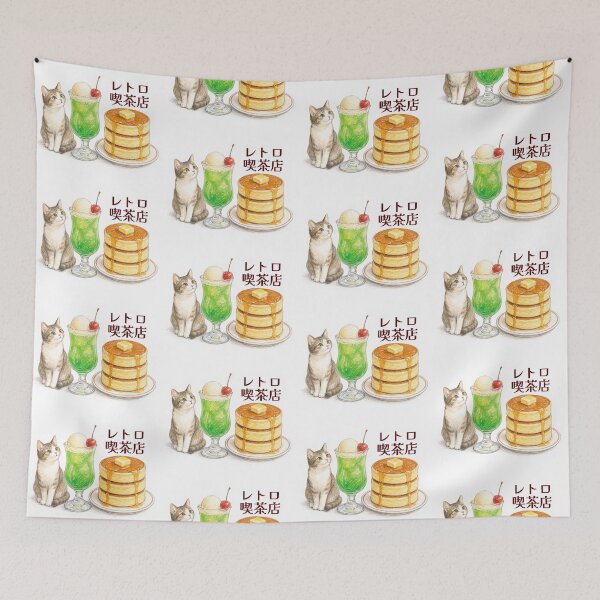 Item preview, Japanese Retro Cafe Cat Cream Soda designed and sold by itotoiro design.