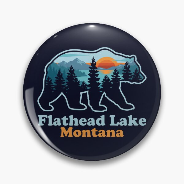 Item preview, Flathead Lake Montana Bear Silhouette designed and sold by Milasneeze.