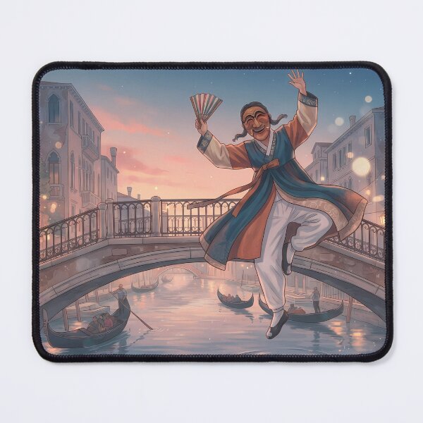 Item preview, Venetian Talchum: Korean Mask Dance Meets Romantic Canals designed and sold by SOOstudio73.