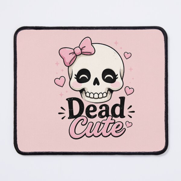 Item preview, Dead Cute Kawaii Skull – Cute Goth Skull with Pink Bow designed and sold by Sanika arts .