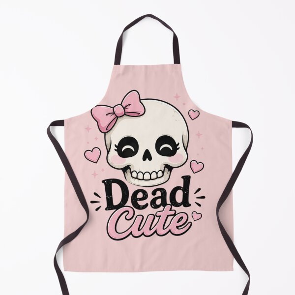 Item preview, Dead Cute Kawaii Skull – Cute Goth Skull with Pink Bow designed and sold by Sanika arts .