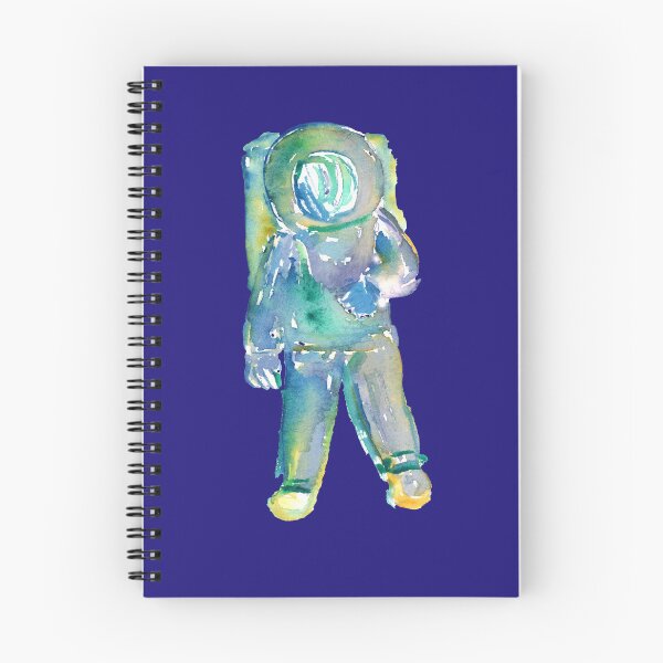 Item preview, Astronaut Watercolor Painting - Green and Yellow Space Explorer designed and sold by FaireWaveArt.