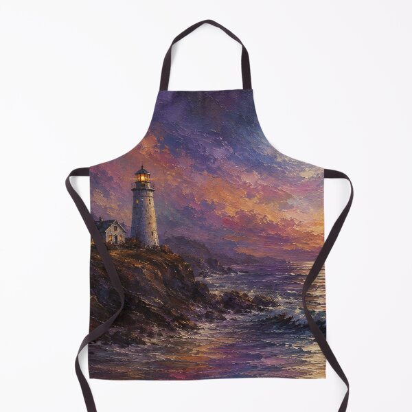 Item preview, Full Moon Lighthouse - Purple Twilight Coastal Wall Art designed and sold by Joey Santiago.