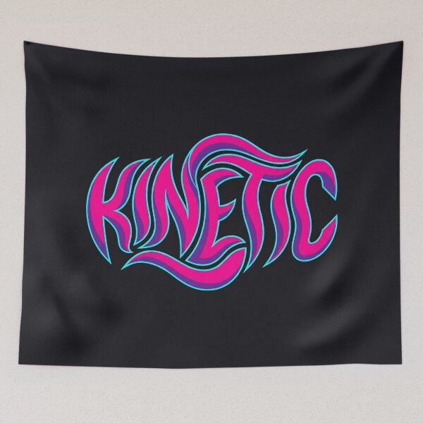 Item preview, Kinetic Dynamic Wave Flow Lettering Graphic designed and sold by MarCinu Art.