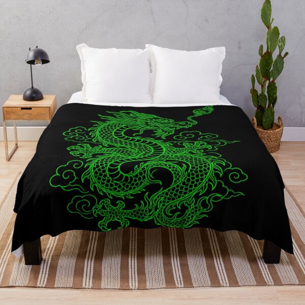Item preview, Green Vietnamese Dragon - Cyberpunk Mythical Line Art designed and sold by Rising Drake.