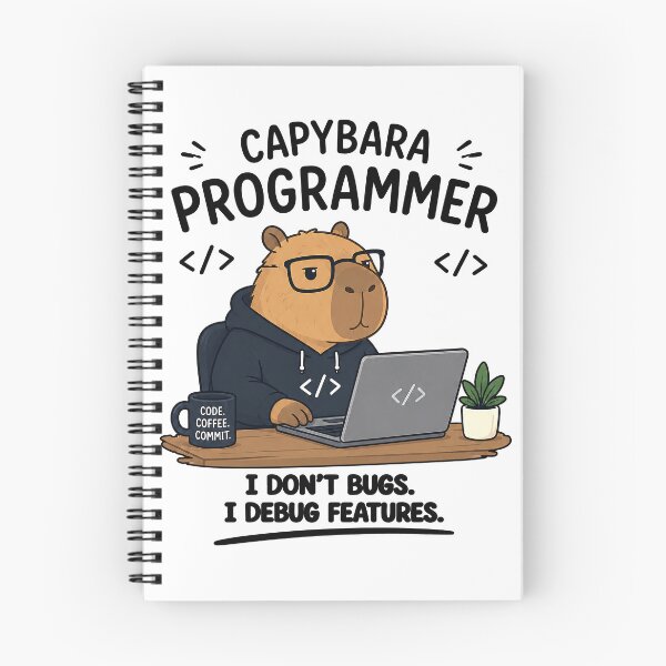 Item preview, Funciones de depuración del programador Capybara Diseño de codificación divertido designed and sold by DariusZD.