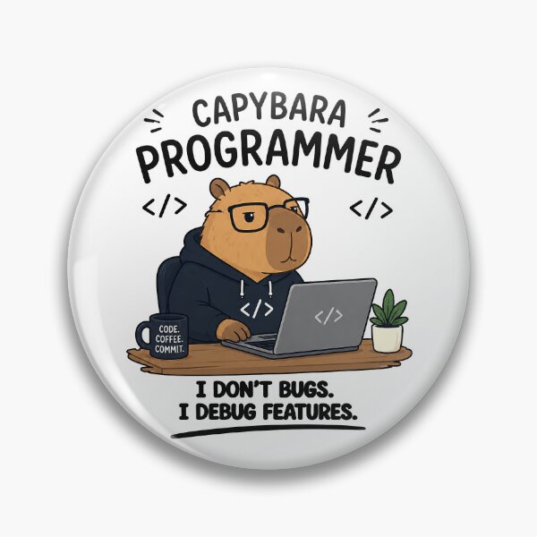 Artikelvorschau, Capybara Programmer Debug Features Funny Coding Design entworfen und verkauft von DariusZD.