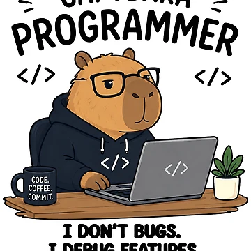Vorschaubild zum Design Capybara Programmer Debug Features Funny Coding Design von DariusZD