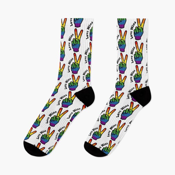 Item preview, Peace Pride Rainbow Hand Love Wins Lgbtq Merch designed and sold by ddong-karima.