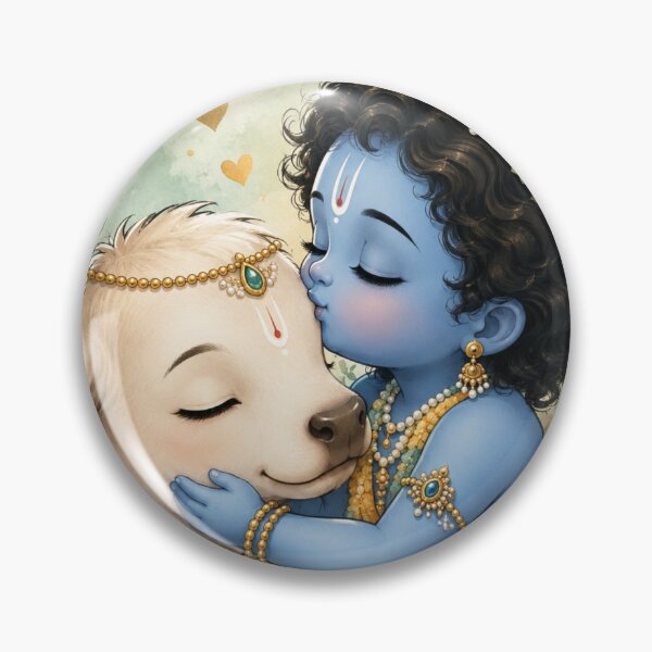 Item preview, Baby Krishna Divine Cow Blessing designed and sold by RedSwagStore.