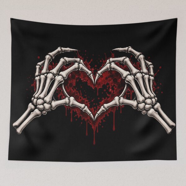 Item preview, Bleeding Heart Skeleton Gothic Art designed and sold by Imagine Isso.