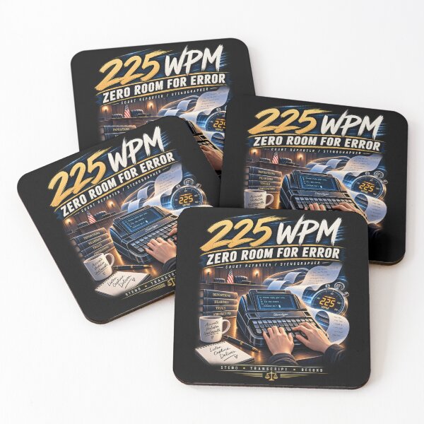 Item preview, 225 WPM Zero Room for Error – Court Reporter Stenographer Gift designed and sold by amndro.