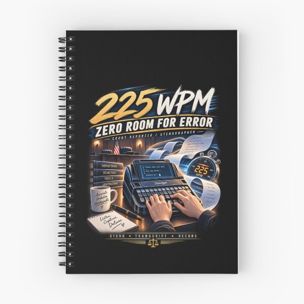 Item preview, 225 WPM Zero Room for Error – Court Reporter Stenographer Gift designed and sold by amndro.