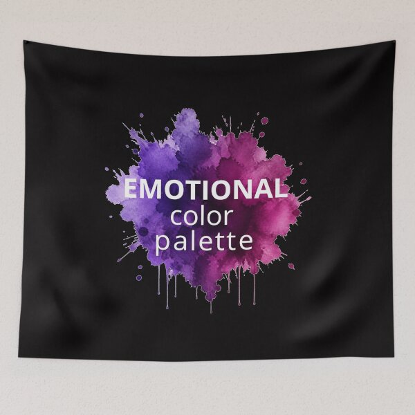 Item preview, Emotional Color Palette Purple Watercolor Quote designed and sold by Biedroneczka.