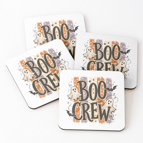 Item preview, Boo Crew Cute Halloween Ghosts Spooky Art designed and sold by CleanDecor.