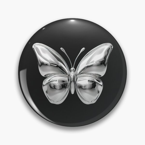 Item preview, Silver Chrome Butterfly Y2K Aesthetic designed and sold by jianina-alondra.