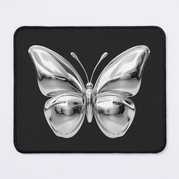 Item preview, Silver Chrome Butterfly Y2K Aesthetic designed and sold by jianina-alondra.