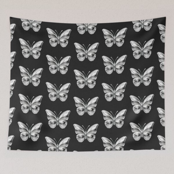 Item preview, Silver Chrome Butterfly Y2K Aesthetic designed and sold by jianina-alondra.