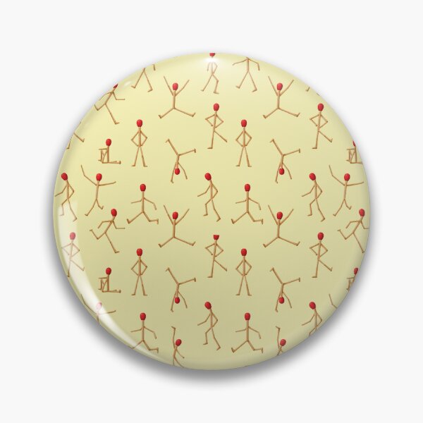 Item preview, matchstick men on yellow background designed and sold by TerenceLacey.