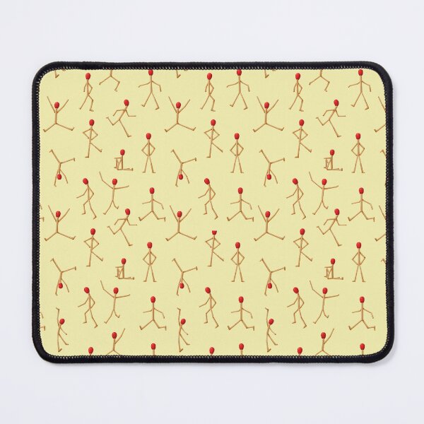 Item preview, matchstick men on yellow background designed and sold by TerenceLacey.