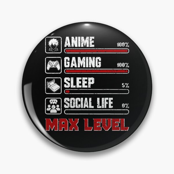 Item preview, Anime Gaming Sleep Social Life Max Level designed and sold by Mi-Zouhra.