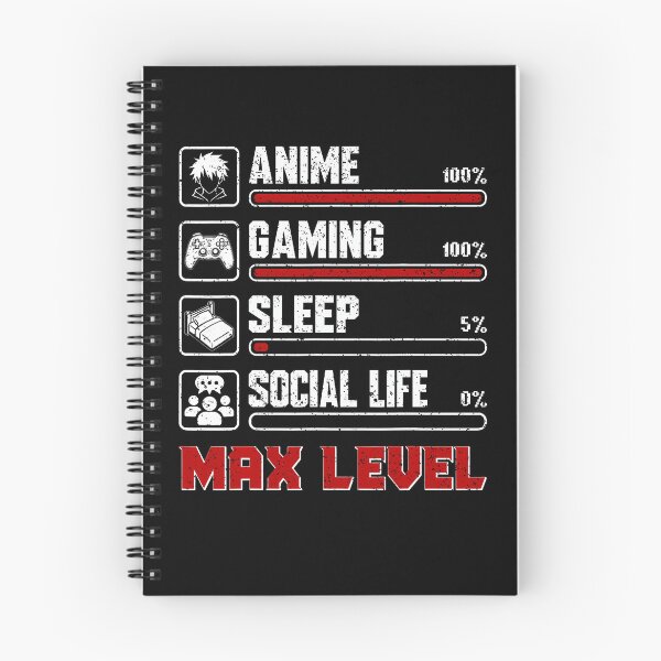 Item preview, Anime Gaming Sleep Social Life Max Level designed and sold by Mi-Zouhra.