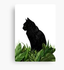 black cat simple Canvas Print