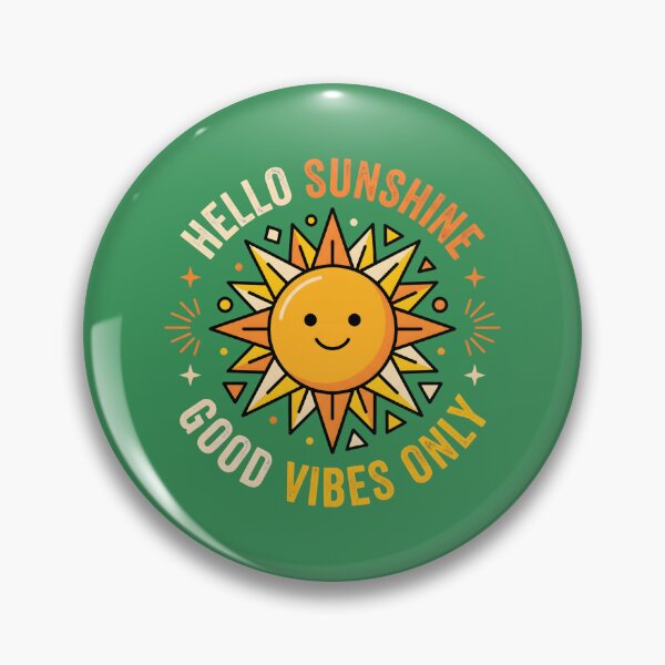 Item preview, Hello Sunshine Good Vibes Only Cute Vintage Sun designed and sold by MyHappyArtShop.